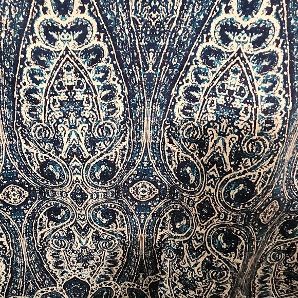 Talbots Blue and White Patterned Pencil Skirt - Picture 3 of 4